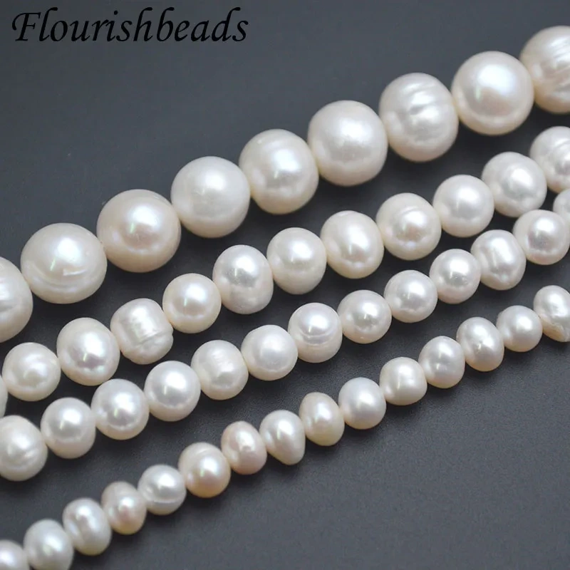 Wholesale 5~11mm White Natural Freshwater Pearls Potato Shapa Oval Round Loose Beads Baroque Beaded for DIY Jewelry Making