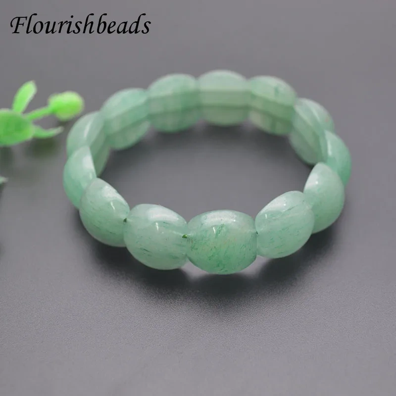 1pcs Green Aventurine Gemstone Beads Stretch Bracelet Bangle Healing Yoga Jewelry Gift for Men Women