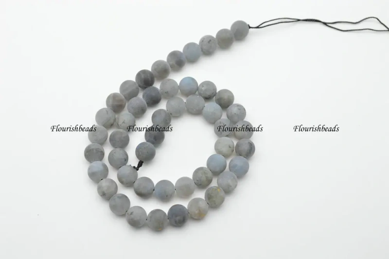 4mm~12mm Matte Dull Polished Natural Labradorite Stone Round Loose Beads DIY Jewelry making materials
