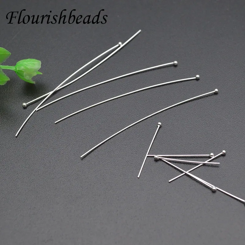 Wholesale 100-200pcs/lot 20mm 925 Sterling Silver Flat Head Pins Nickel Free for DIY Jewelry Findings Making Supplier
