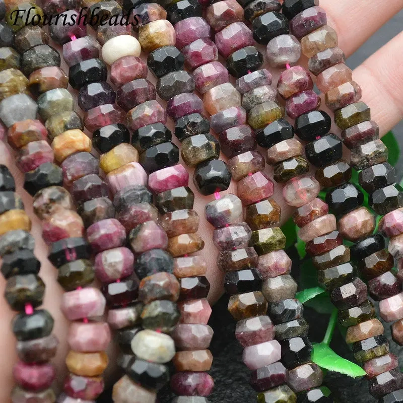 5x8mm Faceted Rondelle Shape Natural Stone Beads Fine Jewelry Making Earrings Necklace Stone Loose Beads 5Strands