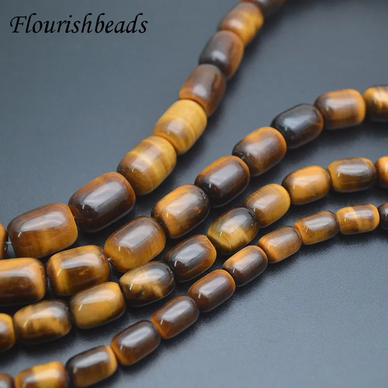 Natural Yellow Cylindrical Tiger Eye Loose Spacer Beads Good Quality Gemstone Bead for DIY Bracelet Necklace