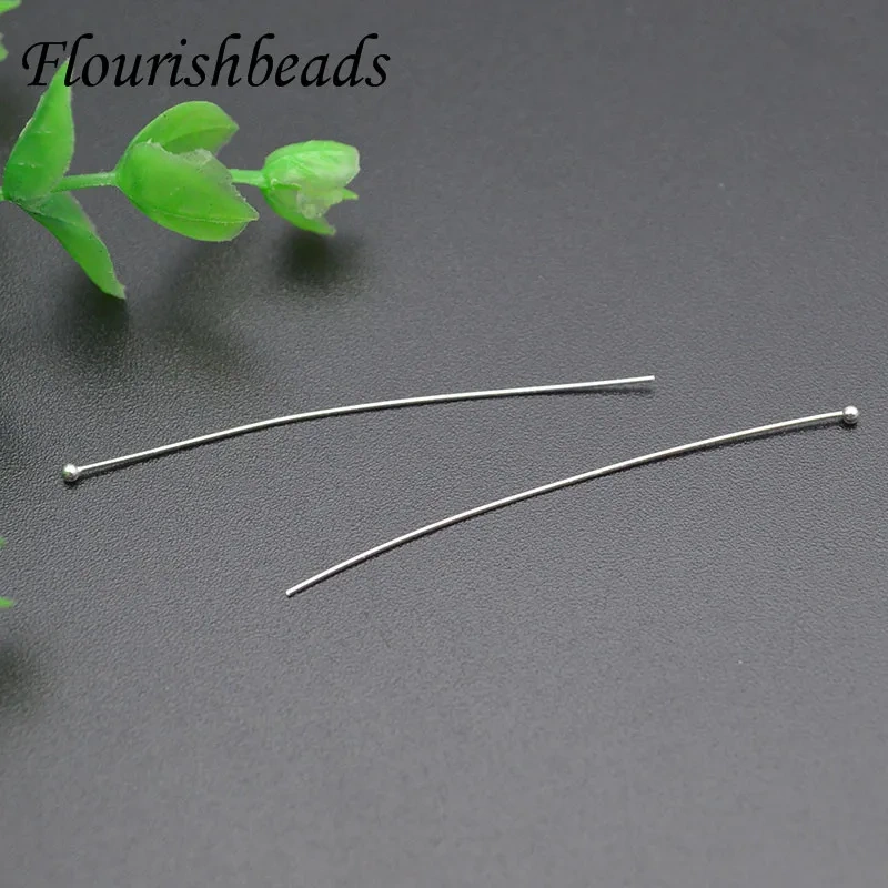 Wholesale 100-200pcs/lot 20mm 925 Sterling Silver Flat Head Pins Nickel Free for DIY Jewelry Findings Making Supplier