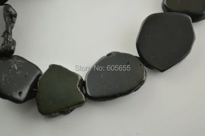 Wholesale Black Howlite Freeform Slab Stone Loose Beads 120 strands per lot