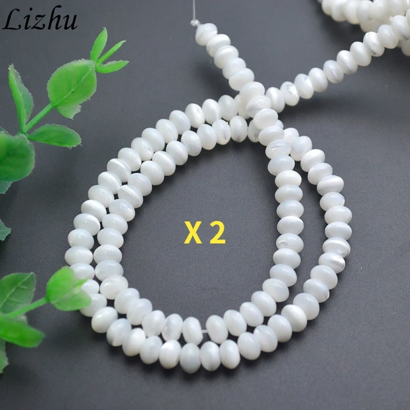 4x6mm 5x8mm Natural Shell Abacus Shape Beads Horseshoe Snail Shell Spacer Loose Bead for DIY Necklace Jewelry Making