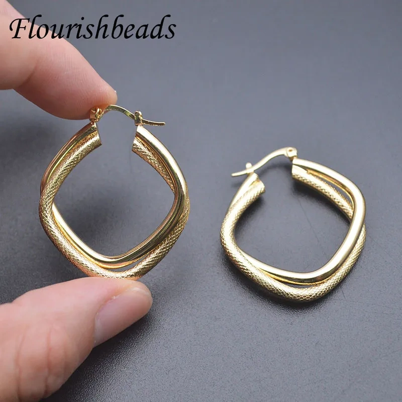 35x40mm Big Size Gold Color Earrings Retro French Geometry Earring for  Women Party Fashion Valentine's Jewelry Gifts