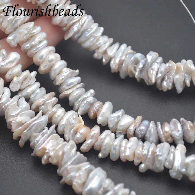 Natural Freshwater Pearl Irregular Shape Flat Spacer Bead Flake Pearl Beads for DIY Necklace Jewelry Making Accessories