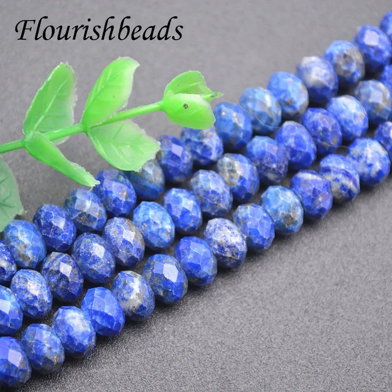 5x8mm Natural Stone  Faced  Ruby Zoisite Lapis Lazuli Loose Stone Beads for Jewelry Making DIY Bracelet Necklace