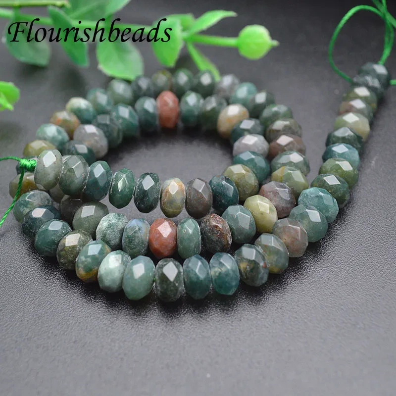 Wholesale 5X8mm Natural Faceted Tiger Eyed Lapis Green Aventurine Agates Beads for Jewelry Making Beadwork DIY Bracelet 5pcs/lot