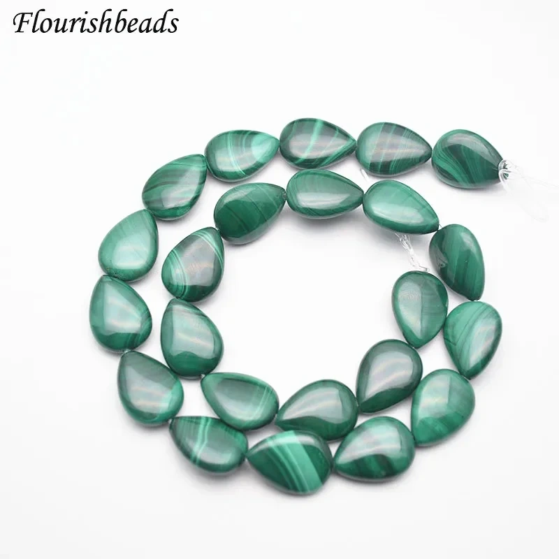 5 strands 13x18mm High Quality Round Water Drop Shape Natural Malachite Loose Beads Green Stone Jewelry Materials