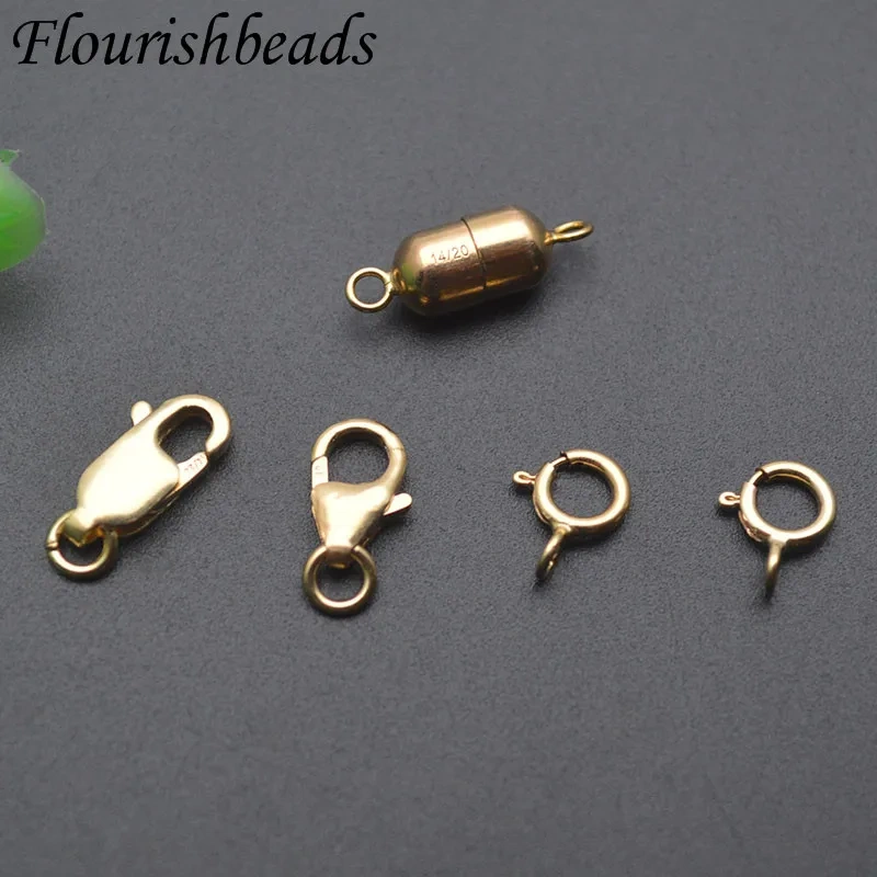 5pcs/lot Good Quality 14K Gold Filled Lobster Clasps Hooks for DIY Bracelets Necklace Handmade Jewelry Making