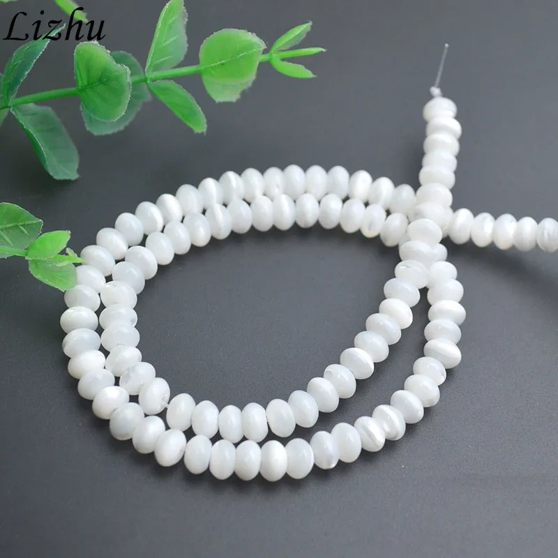 4x6mm 5x8mm Natural Shell Abacus Shape Beads Horseshoe Snail Shell Spacer Loose Bead for DIY Necklace Jewelry Making