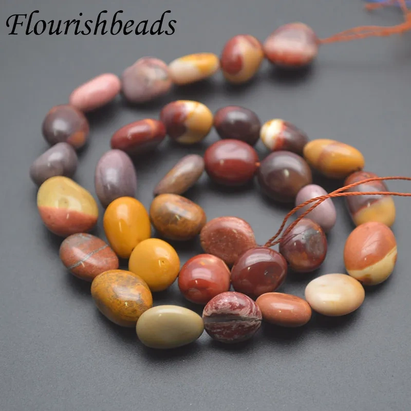 2 Strands Natural Gemstone Pebble Nugget Shape Loose Beads Mookaite Sodalite Amethyst Rose Quartz Bead for Jewelry Making