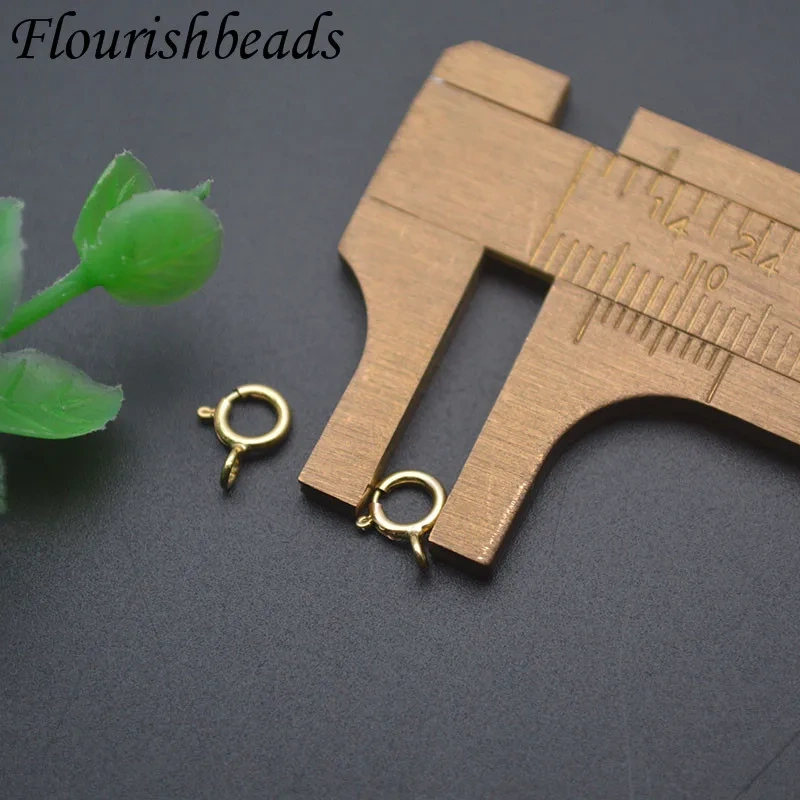 30-50pcs High Quality 14K Gold Filled Spring Ring Clasps Hooks for Women Handmade DIY Bracelets Necklace Making Findings