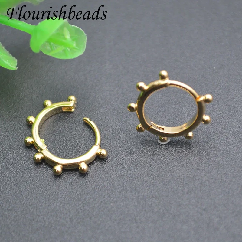 New Style Trendy Simple Style Gold Plated Circle Earrings for Women Girl Party Neckel Free Jewelry Gift Wholesale 30pcs/lot