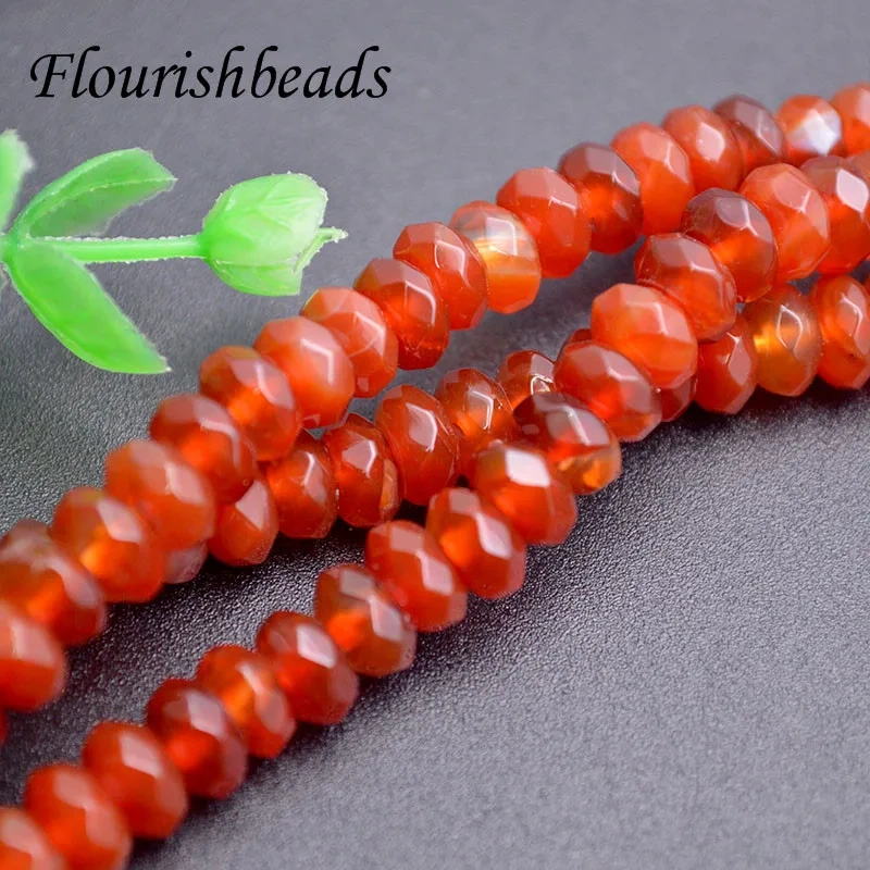 5X8mm Natural Faceted Red Carnelian Stone Loose Beads DIY Accessories for Jewelry Necklace Bracelet Making 5strand/lot