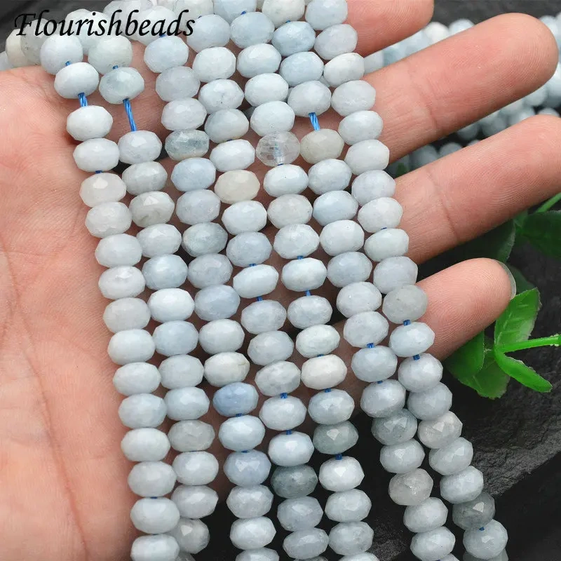 5x8mm Faceted Rondelle Shape Natural Stone Beads Fine Jewelry Making Earrings Necklace Stone Loose Beads 5Strands