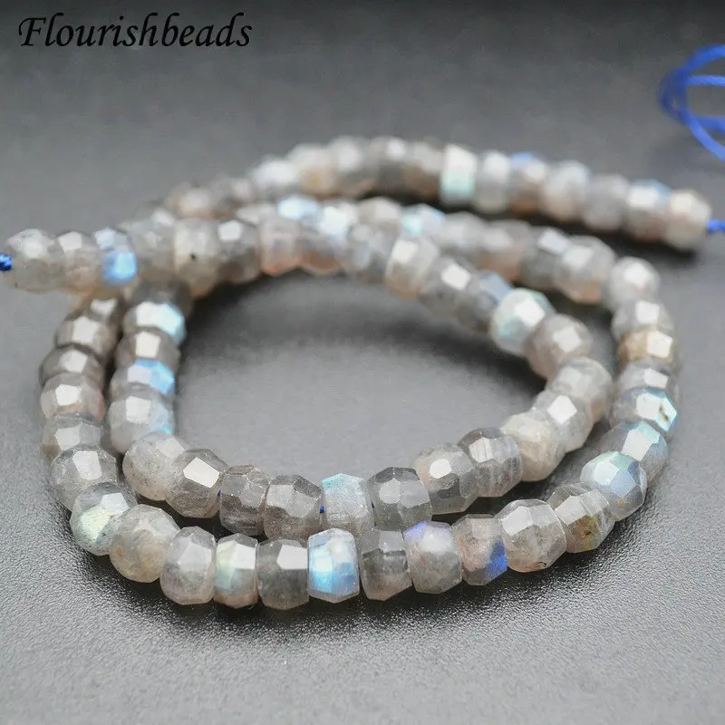 5x7mm Faceted Rondelle Shape Natural Labradorite Stone Beads Fine Jewelry Making Earrings Necklace Stone Loose Beads 5Strands