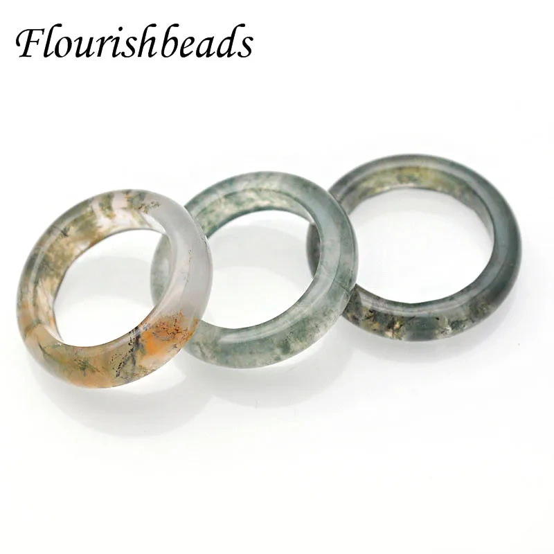 Wholesale Width 5~7mm New Top Quality India Agates Fashion Natural Stone Finger Rings for Women Men Gift