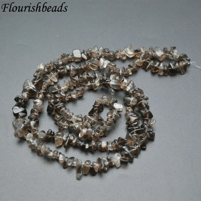 New Arrival 5~8mm Natural Smoky Quartz Irregular Shape Stone Chips Loose Beads 1 Strand