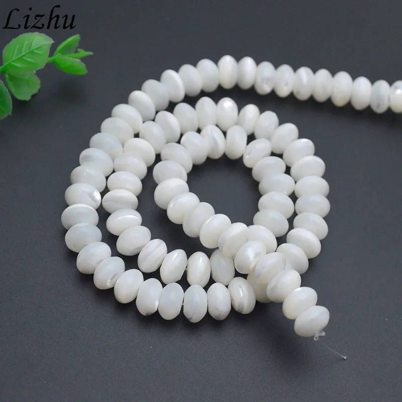 4x6mm 5x8mm Natural Shell Abacus Shape Beads Horseshoe Snail Shell Spacer Loose Bead for DIY Necklace Jewelry Making
