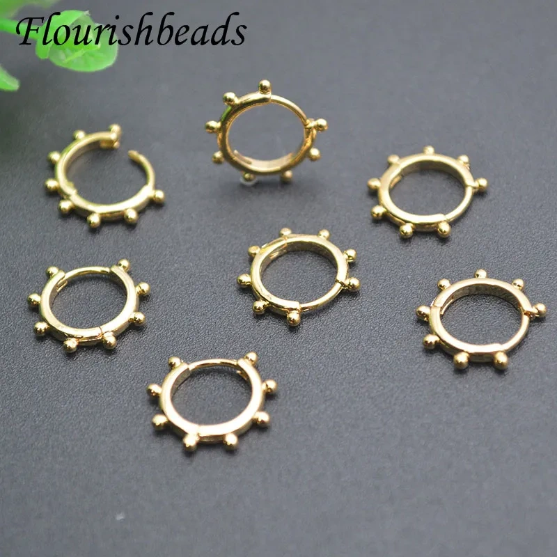 New Style Trendy Simple Style Gold Plated Circle Earrings for Women Girl Party Neckel Free Jewelry Gift Wholesale 30pcs/lot