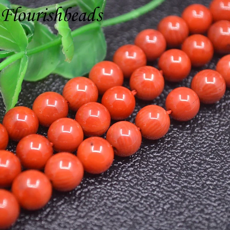 Wholesale 4mm-8mm Natural Stone Beads Dark Red Coral Round / Cylinder Charm Loose Beads for Jewelry Making Diy Bracelet