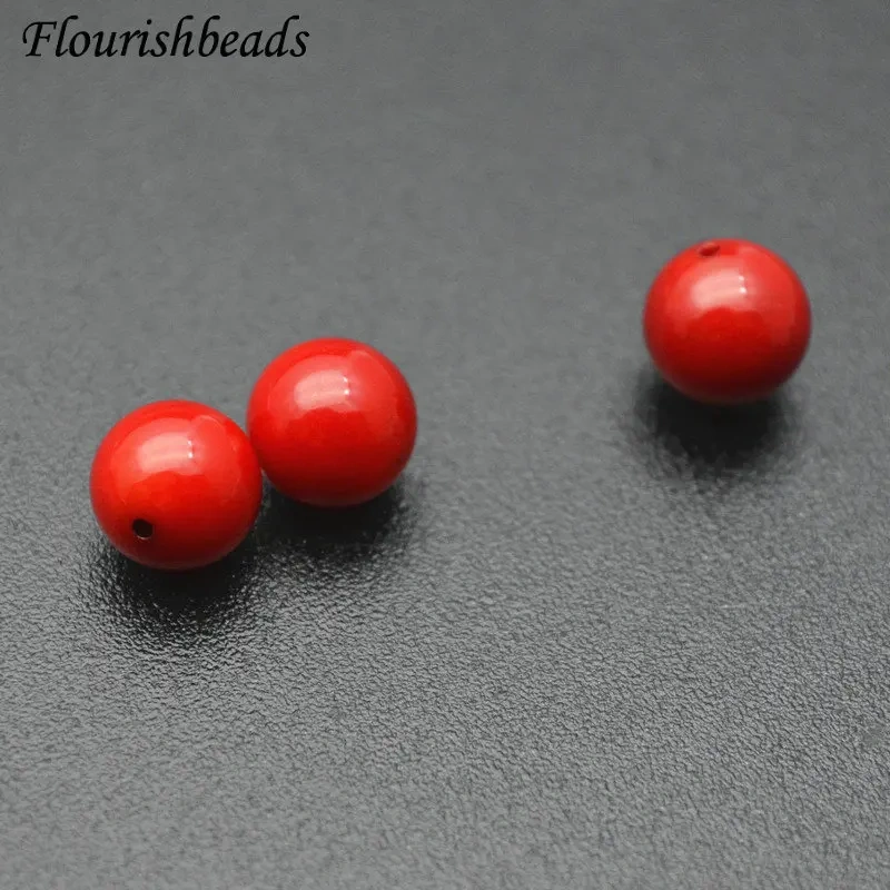 50pcGrade AA Red Sea Bamboo Coral Stone Beads Half Hole For Earrings DIY Jewelry Making Bracelet Jewelry Findings Components