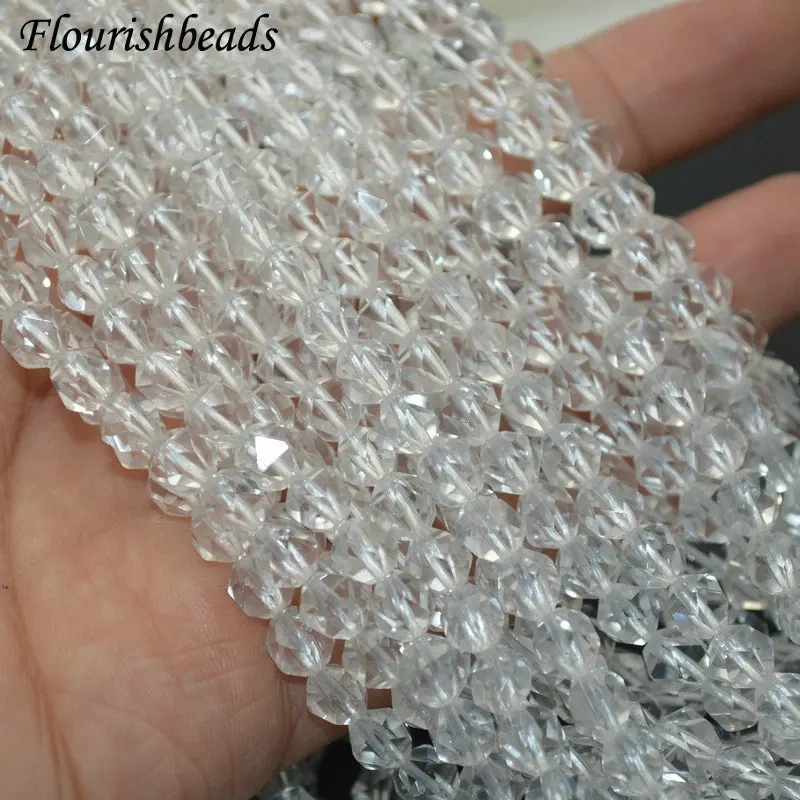 6mm Faceted Crystal Natural Gemstone Beads Fine Jewelry Making Stone Loose Beads 5strands