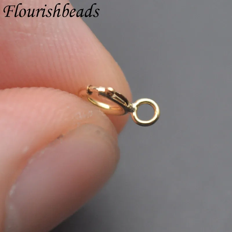 30-50pcs High Quality 14K Gold Filled Spring Ring Clasps Hooks for Women Handmade DIY Bracelets Necklace Making Findings