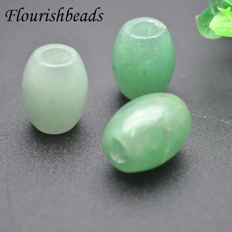 Wholesale 20pcs 13x16mm Good Quality Mix Natural Stone Rice Shape 5mm Big Hole Beads for DIY Bracelet Jewelry Making