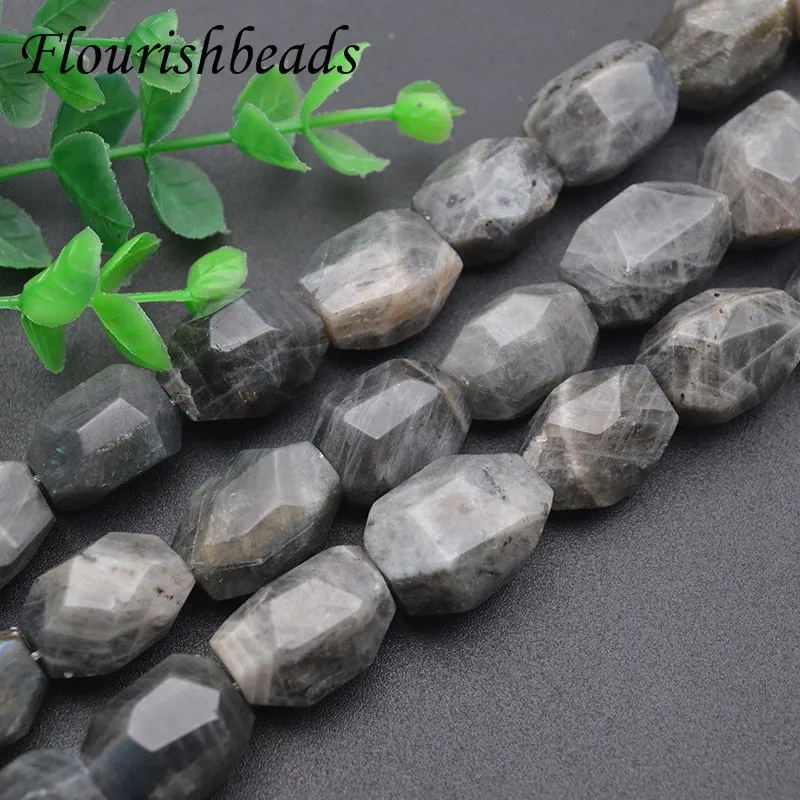 Natural Faceted Labradorite GemStone Cube Loose Beads for Jewelry Making Diy Bracelet Necklace 10x15mm