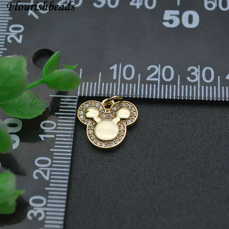 20pcs Gold Color Metal Copper Mouse Charm Pendants  for Jewelry Making DIY Necklace Bracelet Crafts Accessories