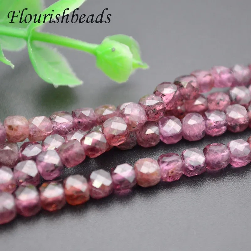 Natural Emerald  Purple Garnet  Iolite Spinel Faceted 4mm Loose Beads DIY Accessories for Jewelry Necklace Bracelet Making