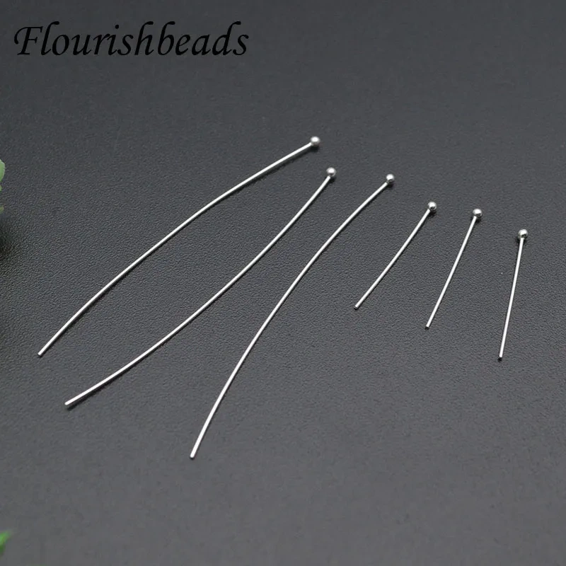 Wholesale 100-200pcs/lot 20mm 925 Sterling Silver Flat Head Pins Nickel Free for DIY Jewelry Findings Making Supplier