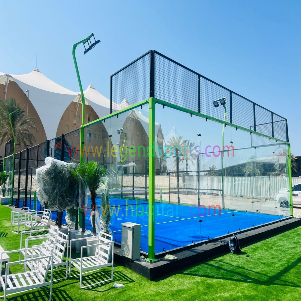 New Arrival Outdoor Portable Panoramic Padel Field Paddle Tennis Court