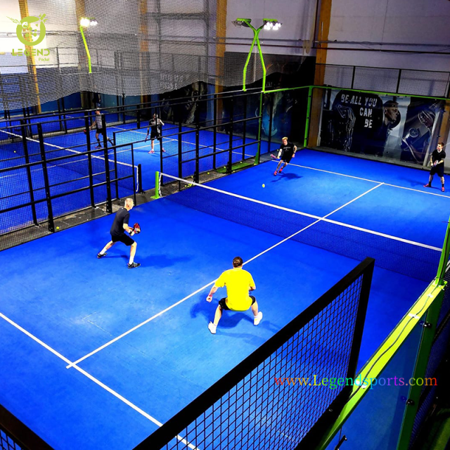Lengedsports Hot Sale 20x10m Size Portable Paddle Tennis Court For Sale Outdoor Indoor Panoramic Padel Court