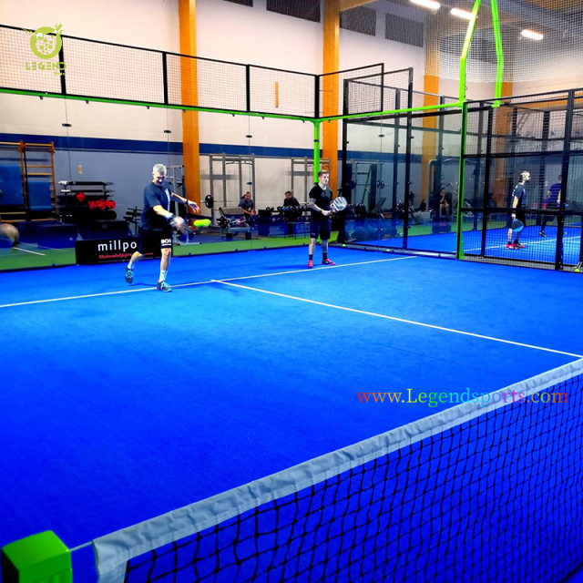 Lengedsports Hot Sale 20x10m Size Portable Paddle Tennis Court For Sale Outdoor Indoor Panoramic Padel Court