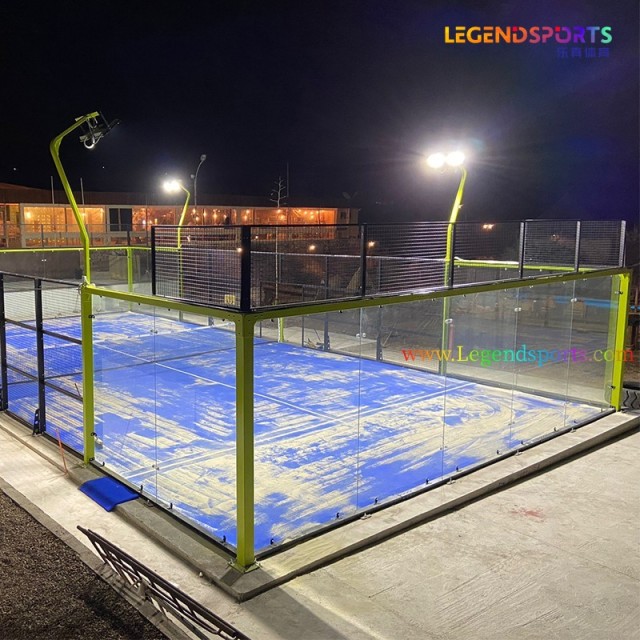 New Custom Luxury Cancha De Padel Indoor Outdoor Portable Panoramic Padel Tennis Court Supplier