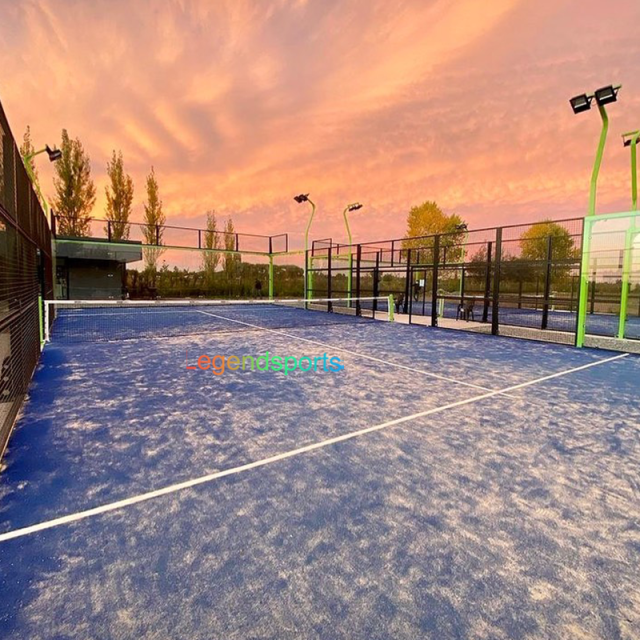 New Custom Luxury Cancha De Padel Indoor Outdoor Portable Panoramic Padel Tennis Court Supplier