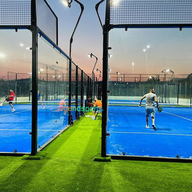 2024 Standard WPT Padel Outdoor Super Panoramic Paddle Tennis Court Supplier Pistas De Padel