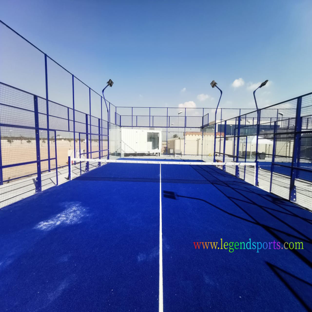 Hot Sale WPT Paddle Tennis Competition Indoor Super Panoramic Padel Court Supplier