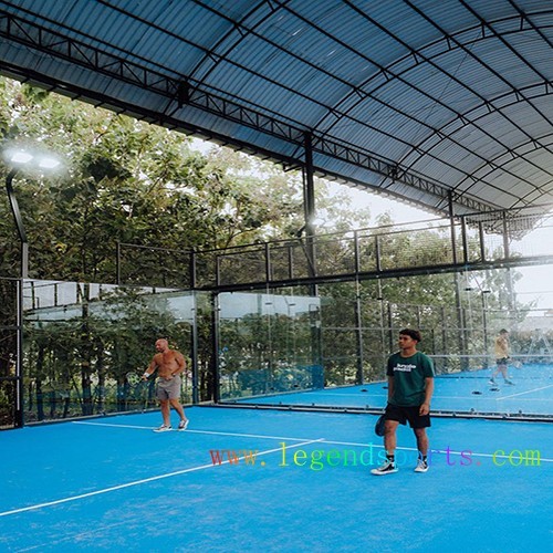 Professional High Quality Panoramic Padel Tennis Courts With Roof Tent