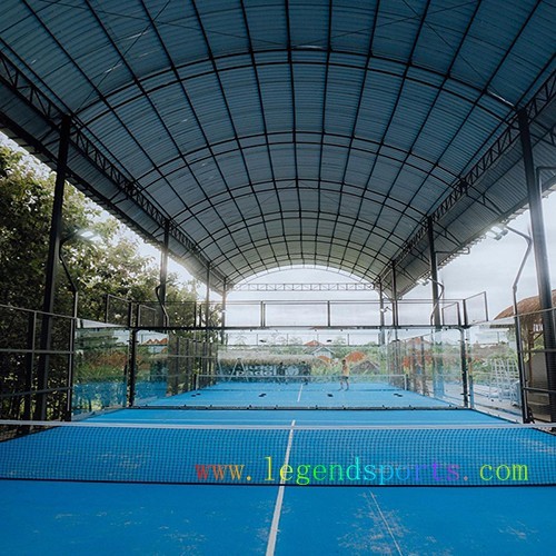 Professional High Quality Panoramic Padel Tennis Courts With Roof Tent