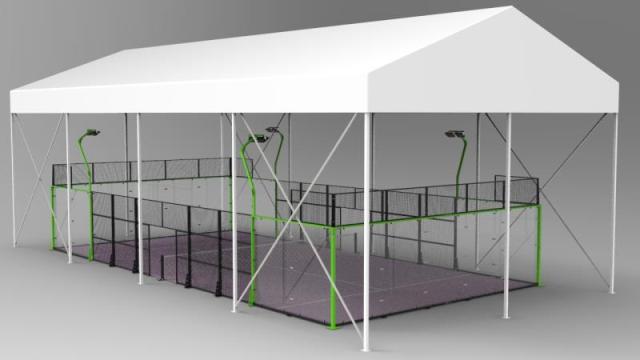 Professional High Quality Panoramic Padel Tennis Courts With Roof Tent