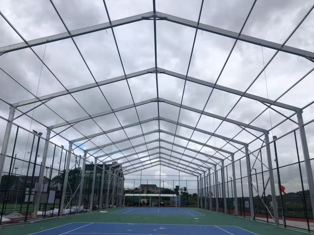 Professional High Quality Panoramic Padel Tennis Courts With Roof Tent