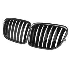 Nieren Grill glanz Schwarz Einzelsteg passend für BMW X1 E84