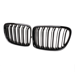 Nieren Grill glanz Schwarz Doppelsteg passend für BMW X1 E84
