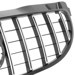 Kühlergrill Chrome Schwarz GT Panamericana passend für Smart Forfour W453 Schr?gheck