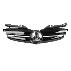 Kühlergrill glanz Schwarz AMG Look passend für Mercedes SLK R170